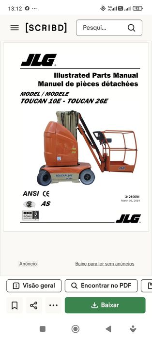 Plataforma JLG tocan 10E