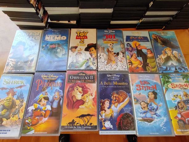 12 clássicos Disney VHS - Cassete + Shrek e Idade do Gelo