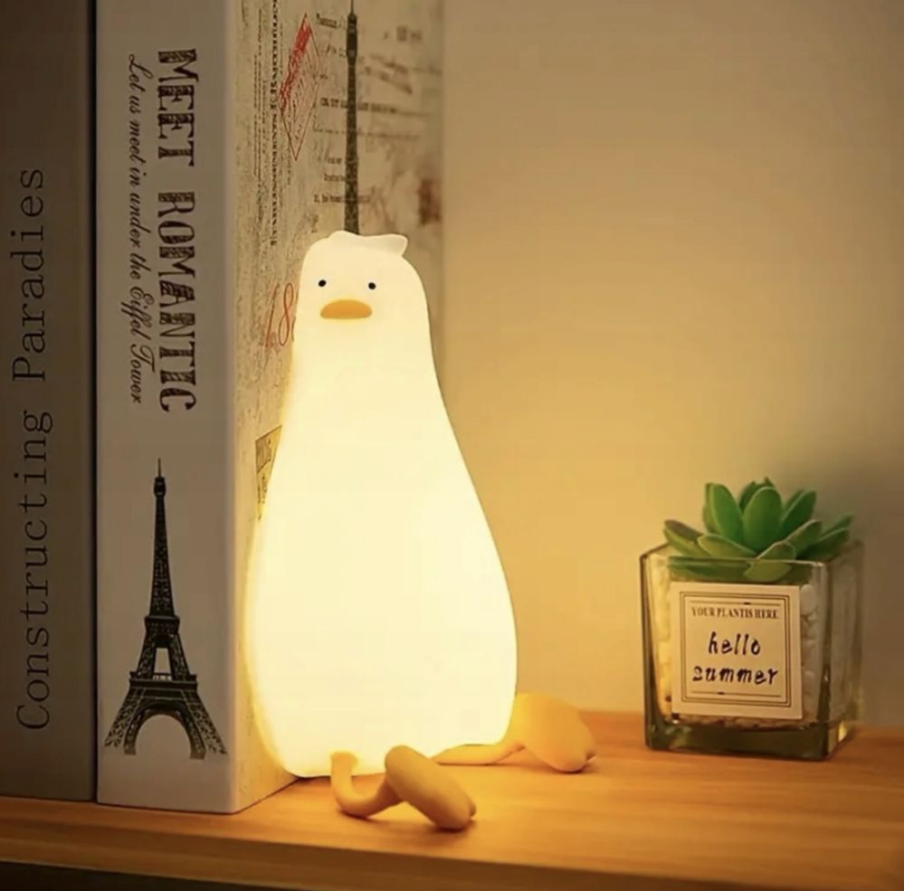 Kaczka lampka sylikonowa nocna LED do pokoju prezent