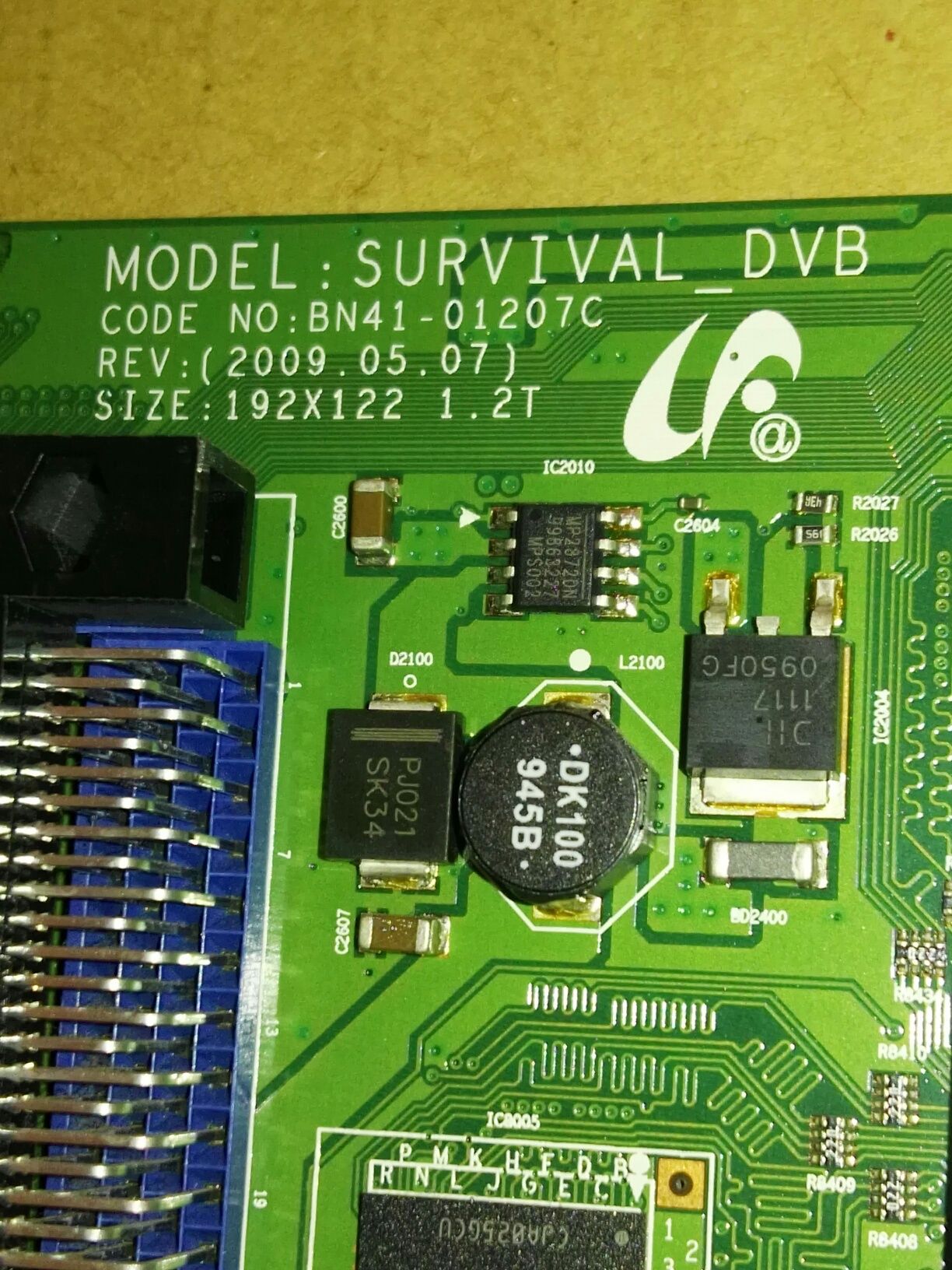 Mainboard Samsung bn41- 0 1 2 0 7 bn94- 0 3 1 5 9 model survival dvb