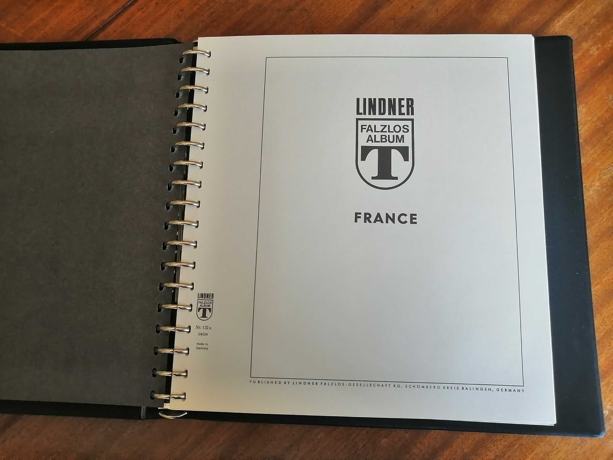 França colecção selos 1972 a 1976 em folhas e álbum Lindner