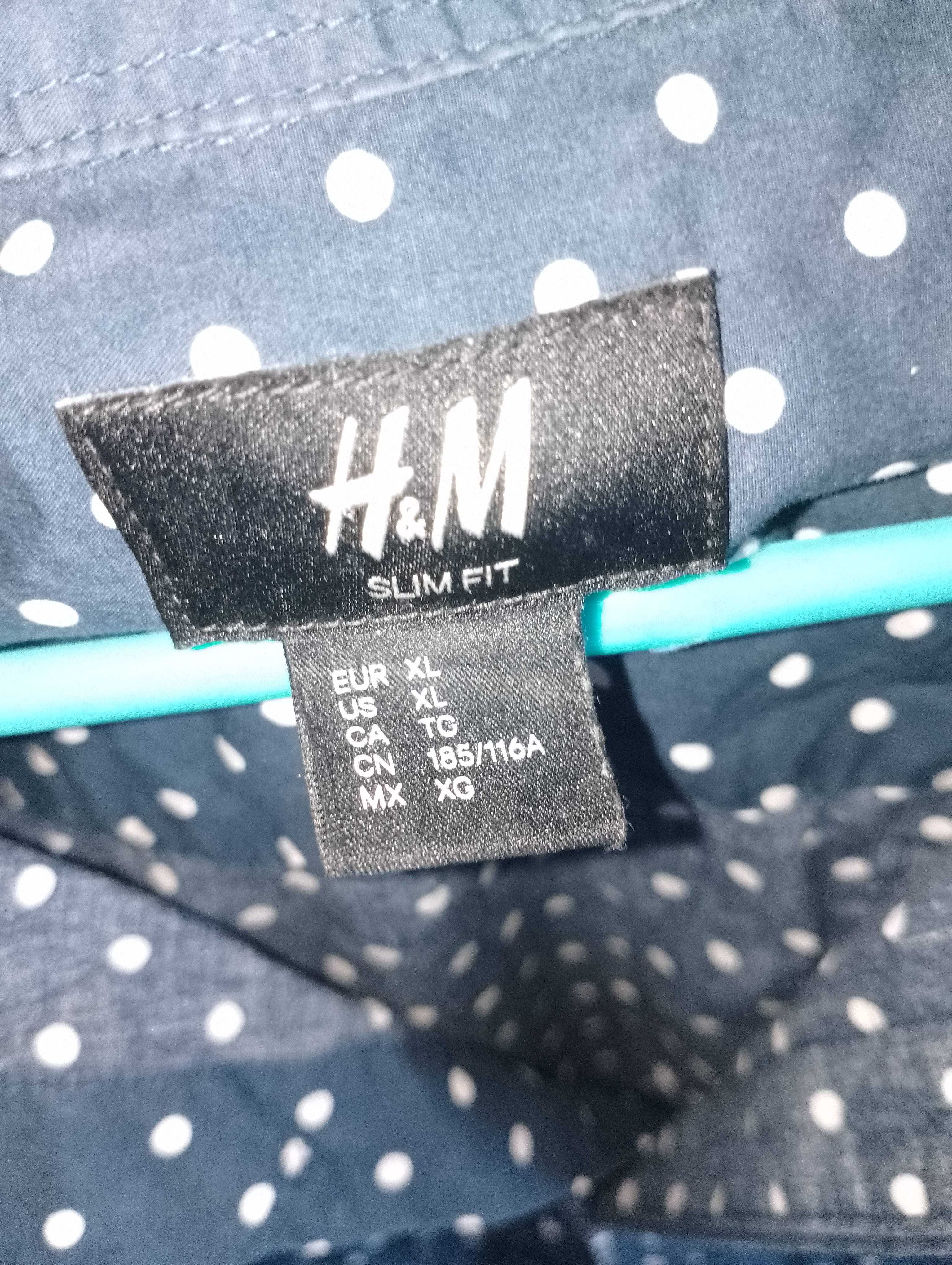 Koszula męska H&M w kropki r. XL retro styl