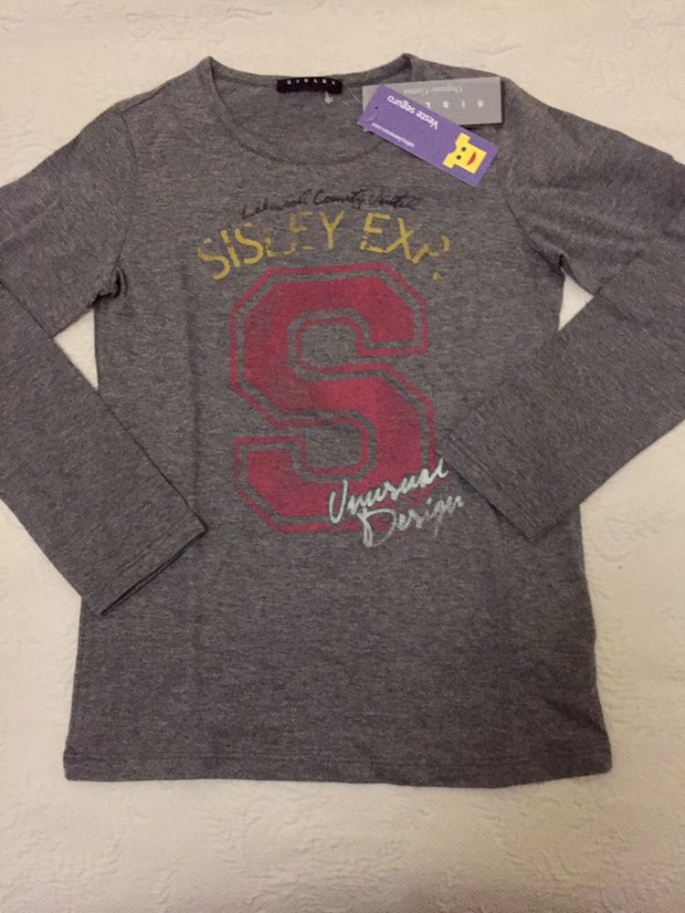 Para gémeas: 2 sweatshirts Sisley NOVAS - 6/7 anos