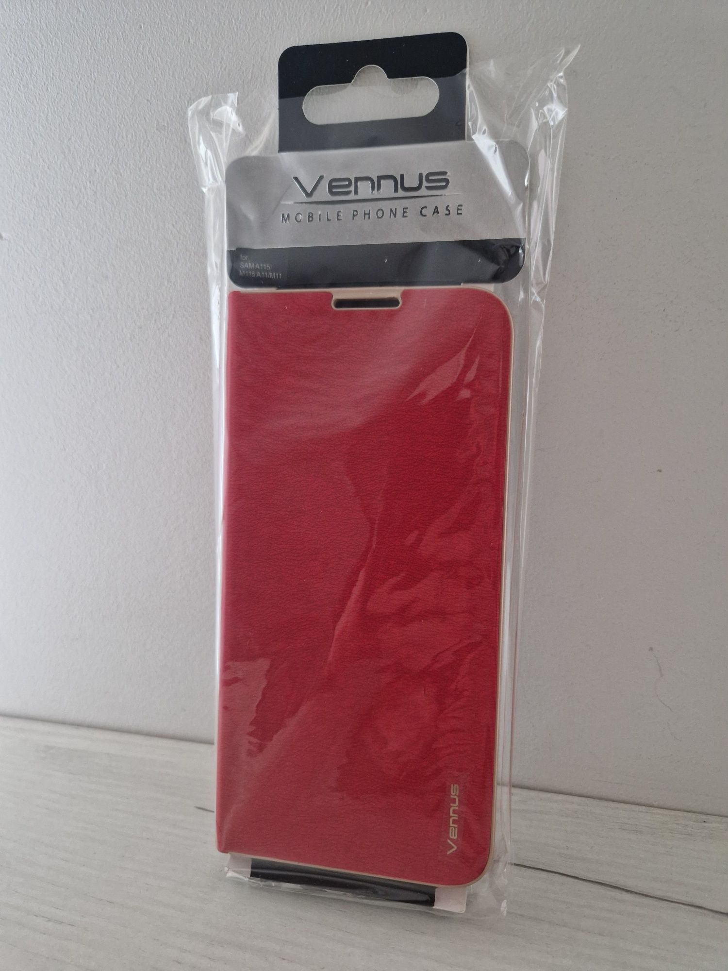 Kabura Vennus Book z ramką do Samsung Galaxy A11/M11 czerwona