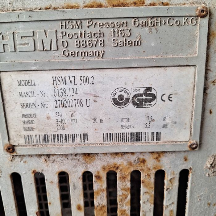 Belownica / prasa pionowa HSM VL 500.1 półautomat , stan bdb