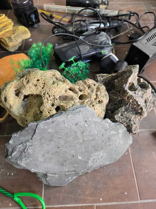Aquario com acessorios