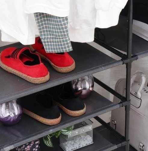 Вішалка для одягу с поличками  Simple Coat Rack Double Row підлогова
