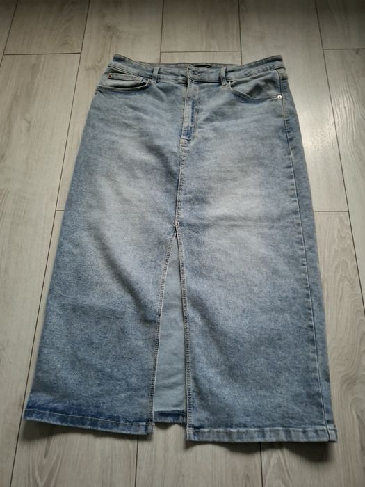 Spódnica damska długa jeansowa XL