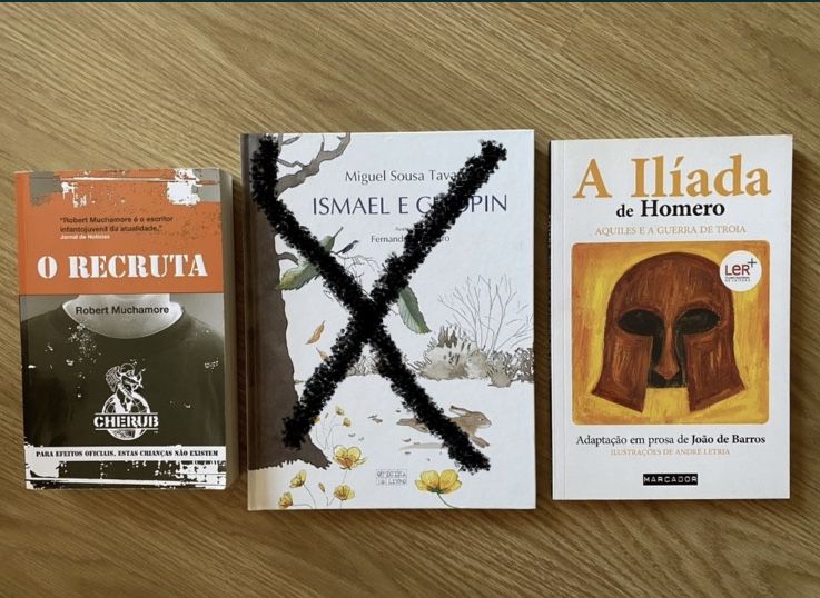 Livros juvenis Ilíada e Recruta