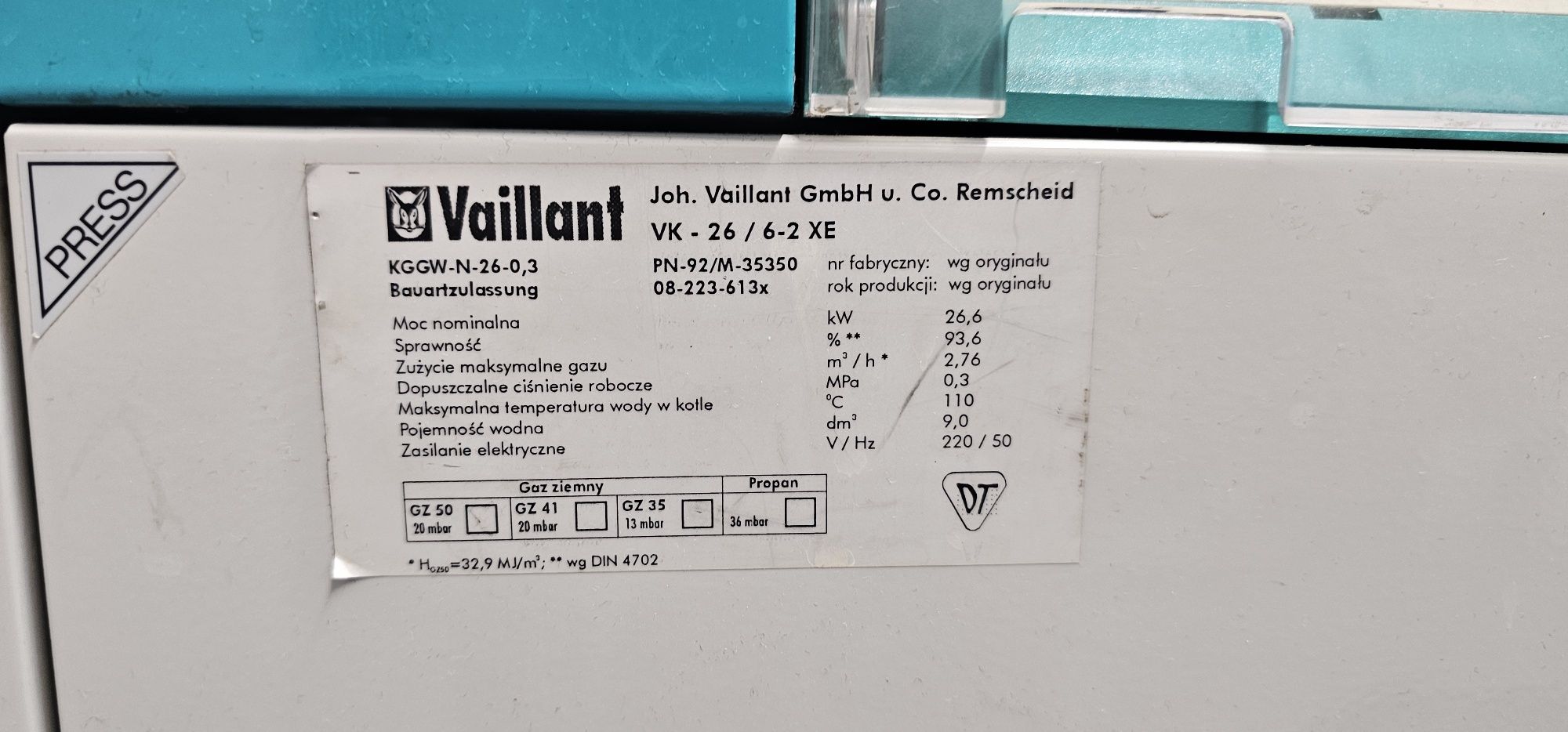 Piec gazowy , kocioł gazowy Vaillant plus zasobnik 300l