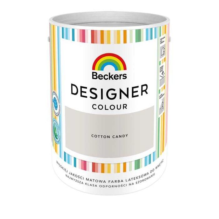 Farba Lateksowa Plamoodporna Beckers Designer Colour Cotton Candy 5L