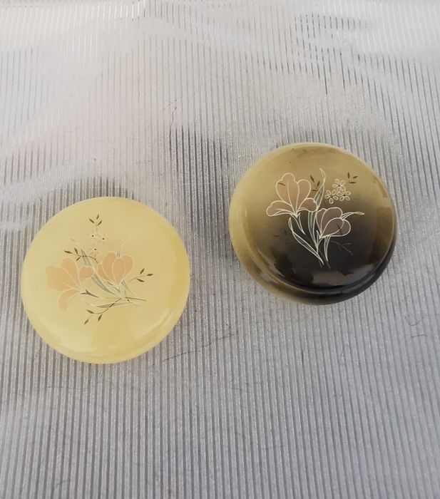 Conjunto de 2 guarda joias em pedra ônis