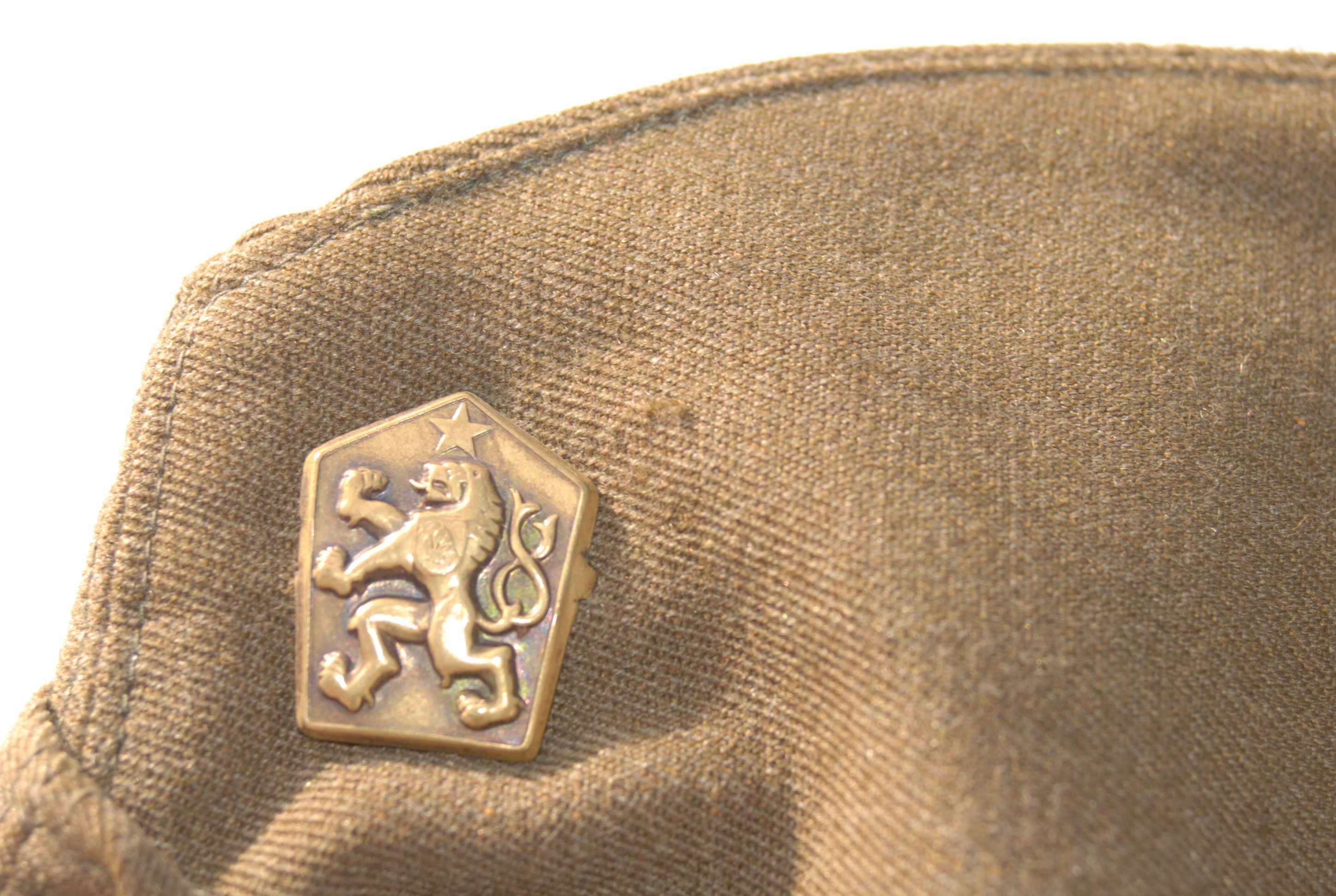 Stara czapka beret nakrycie głowy armii Czechosłowacja unikat antyk