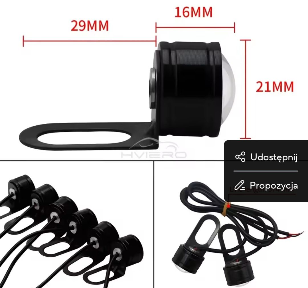 Lampa led z soczewek