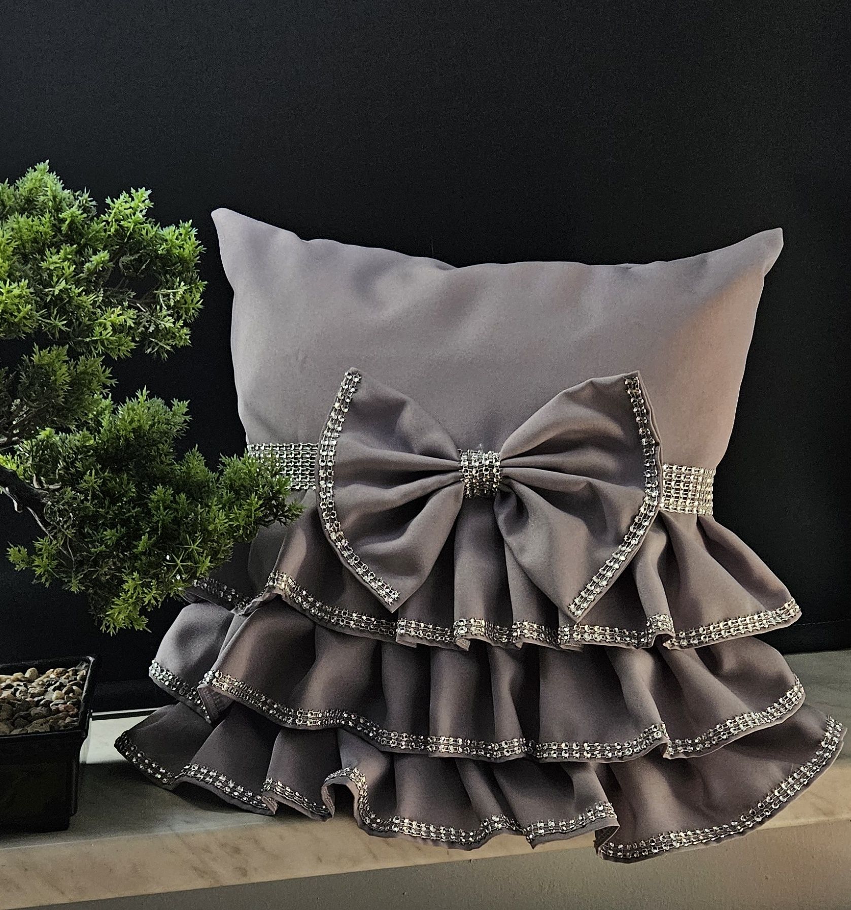 komplet 2 poszewek ozdobnych w stylu glamour