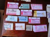 22   bilhetes Benfica vs  BELENENSES Sporting Maritimo Porto Boavista