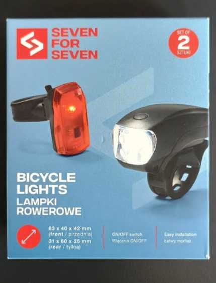 Lampki rowerowe - okular kask przednia, podłużna tylna