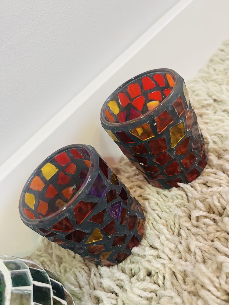 Zestaw szkla porcelana antyczna kubki flakony dzbanki wazony