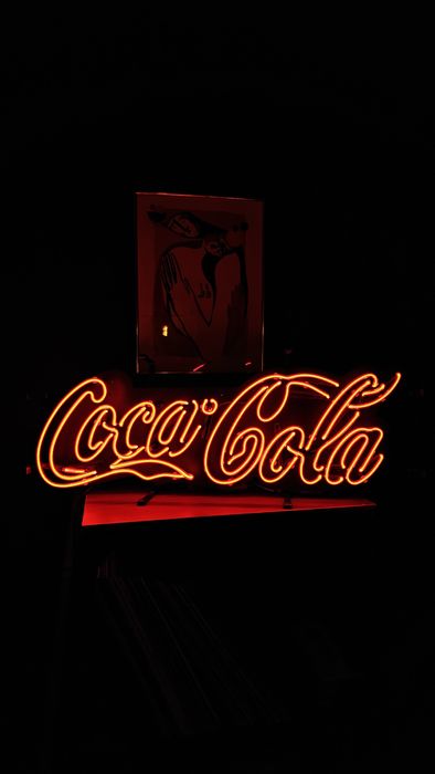 Neon szklany gazowy Coca Cola