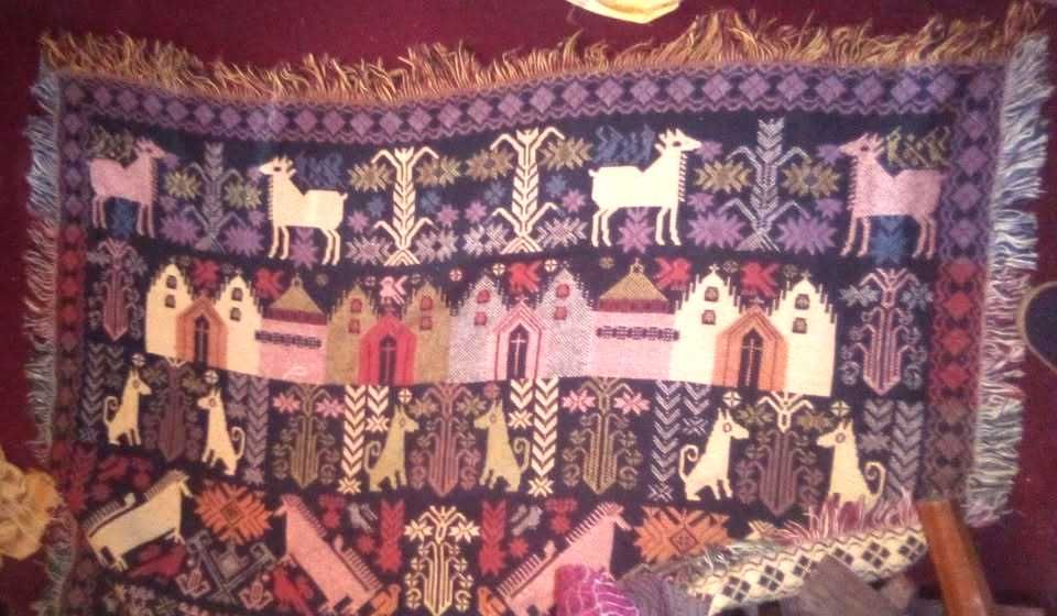 Manta lã mexicano ou pendurada parede. Étnica handmade. Não usada