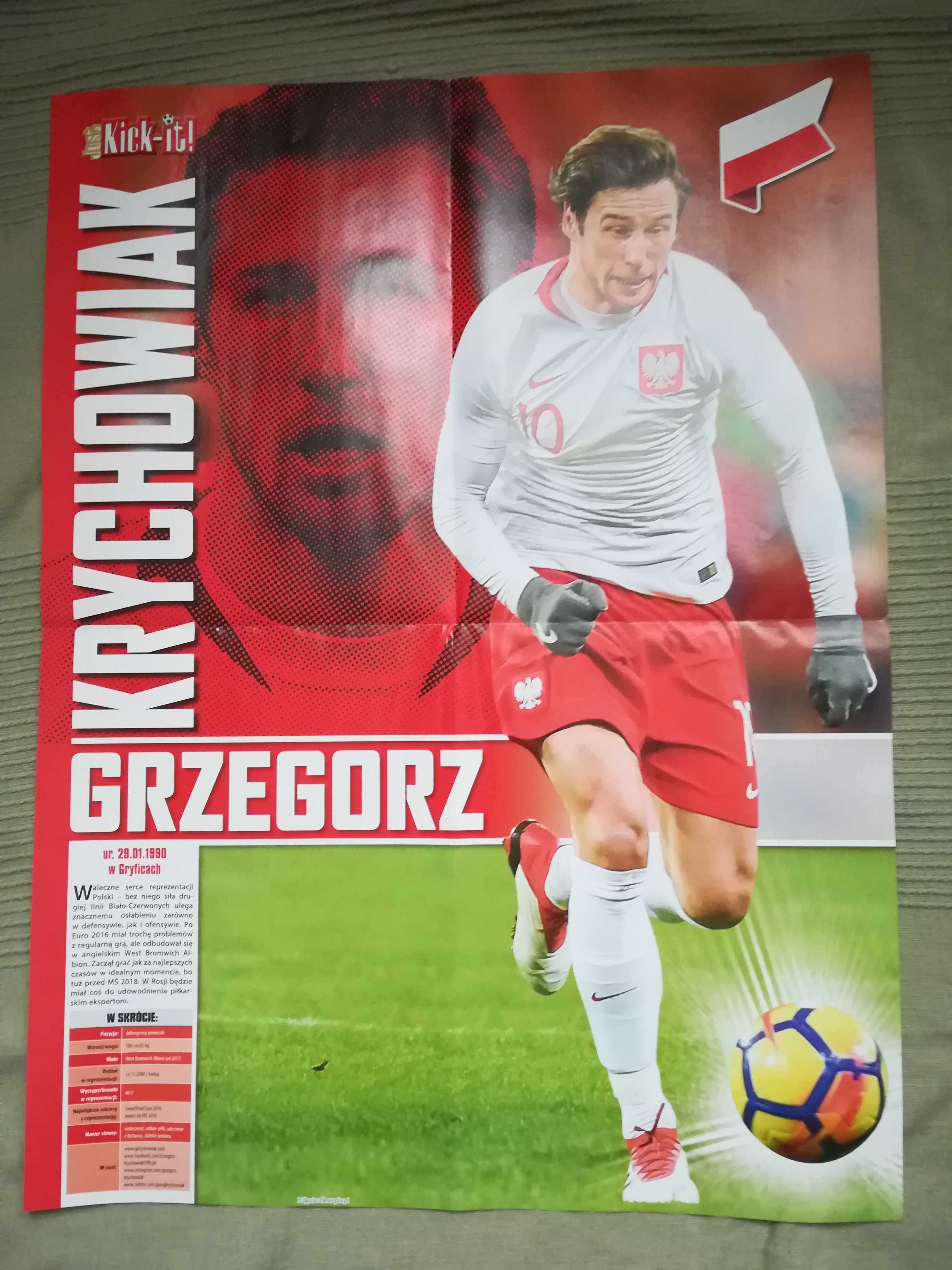 Plakat dwustronny Pogba i Krychowiak