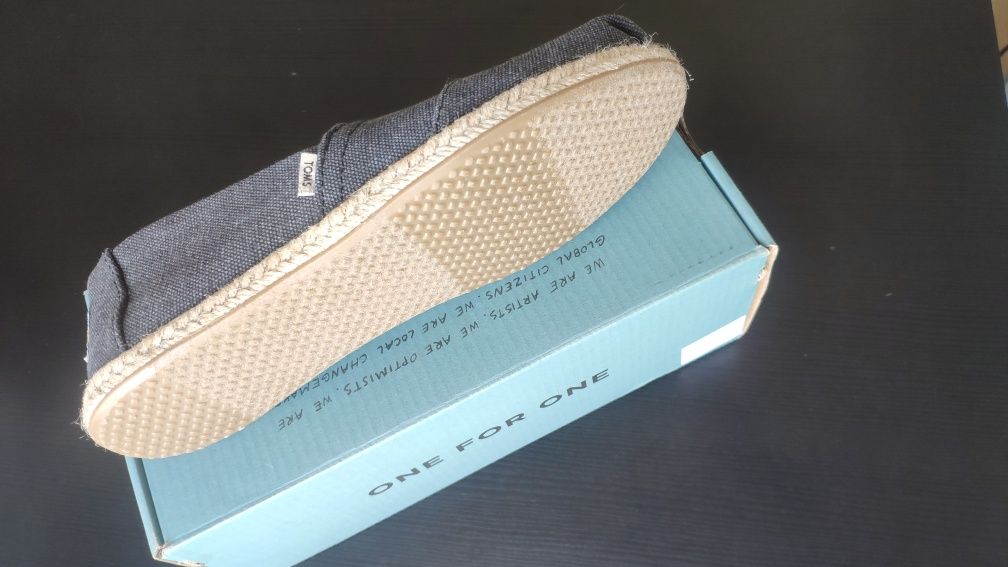 Nowe espadryle buty Toms grafitowe rozmiar 36