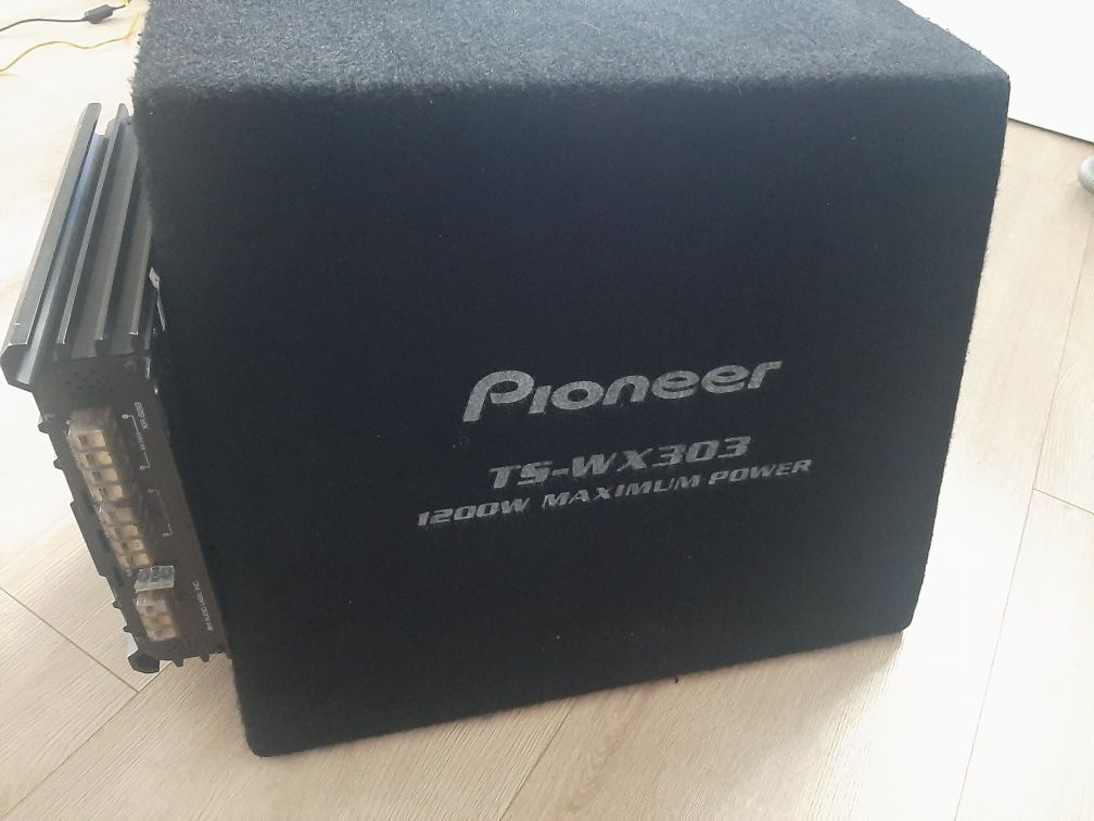Subwoofer Skrzynia Basowa PIONEER 1200w  + Wzmacniacz BOSCHMANN XR-888