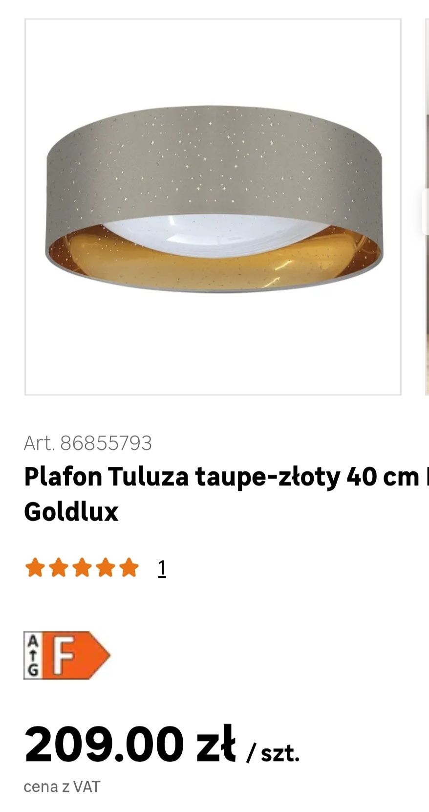 Lampa sufitowa plafon