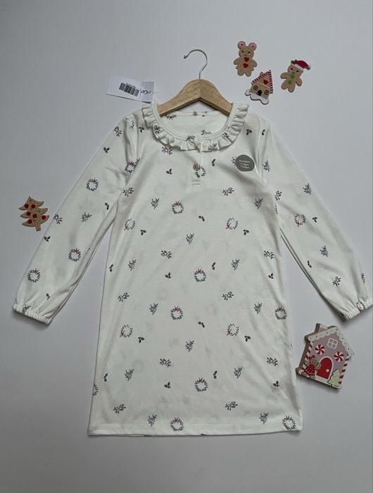 110 116 George koszula nocna świąteczna jemioła z długim rękawem nowa