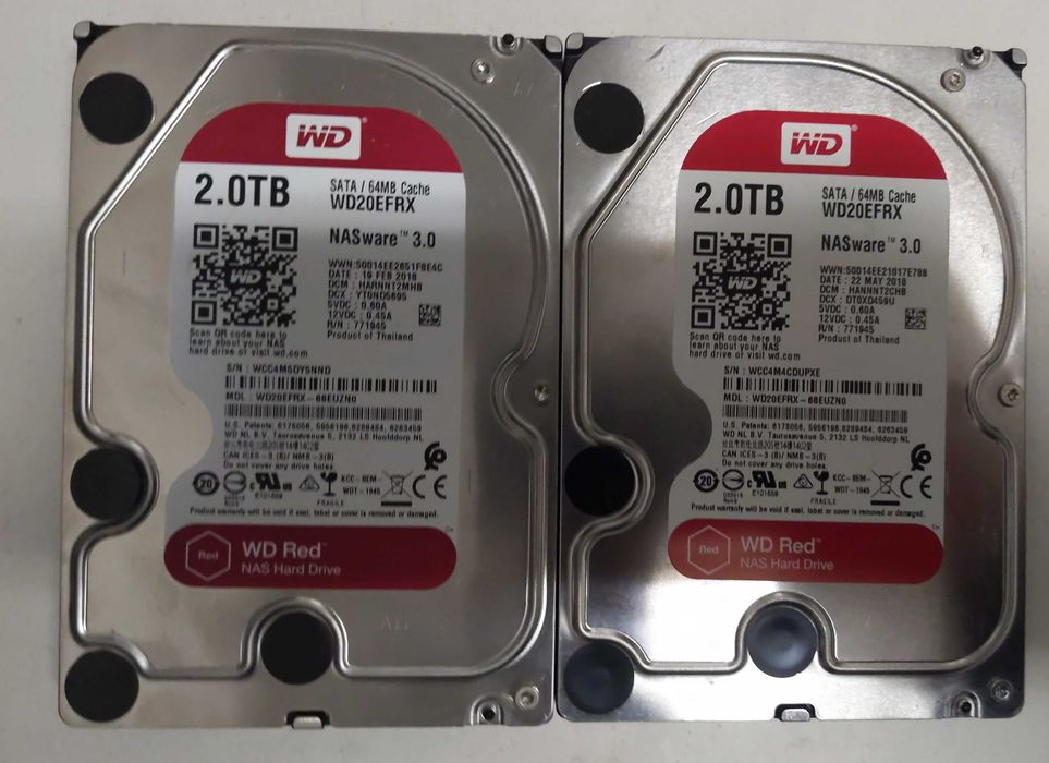 Dysk 2TB WD RED WD20EFRX + DYSK 600GB SAS + 300GB SAS + 128 SSD