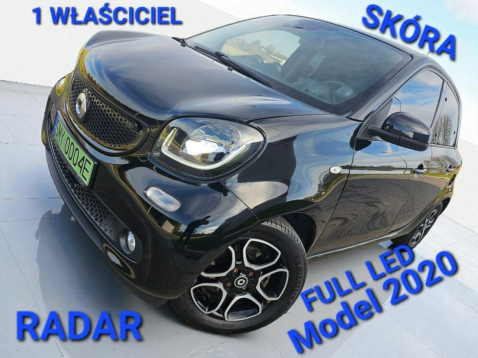 Smart Forfour ELEKTRYK * PRIME Plus * Skóra * Navi * Radar * FULL Led Grzane fotele