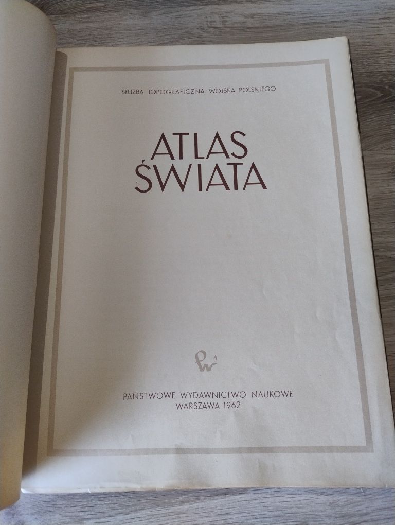 Atlas Świata PWN 1962 Warszawa