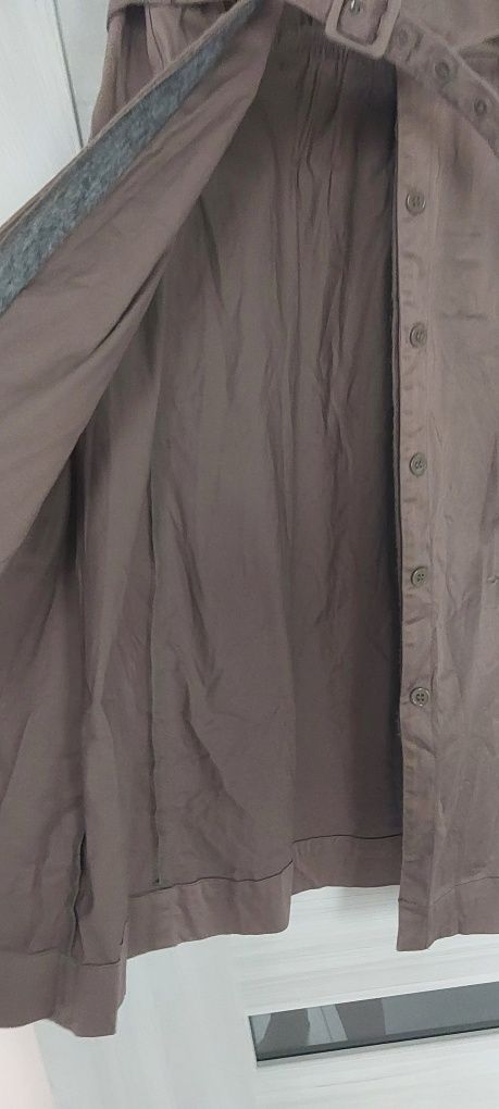 Sukienka rozpinana brazowa z paskiem S  M H&M