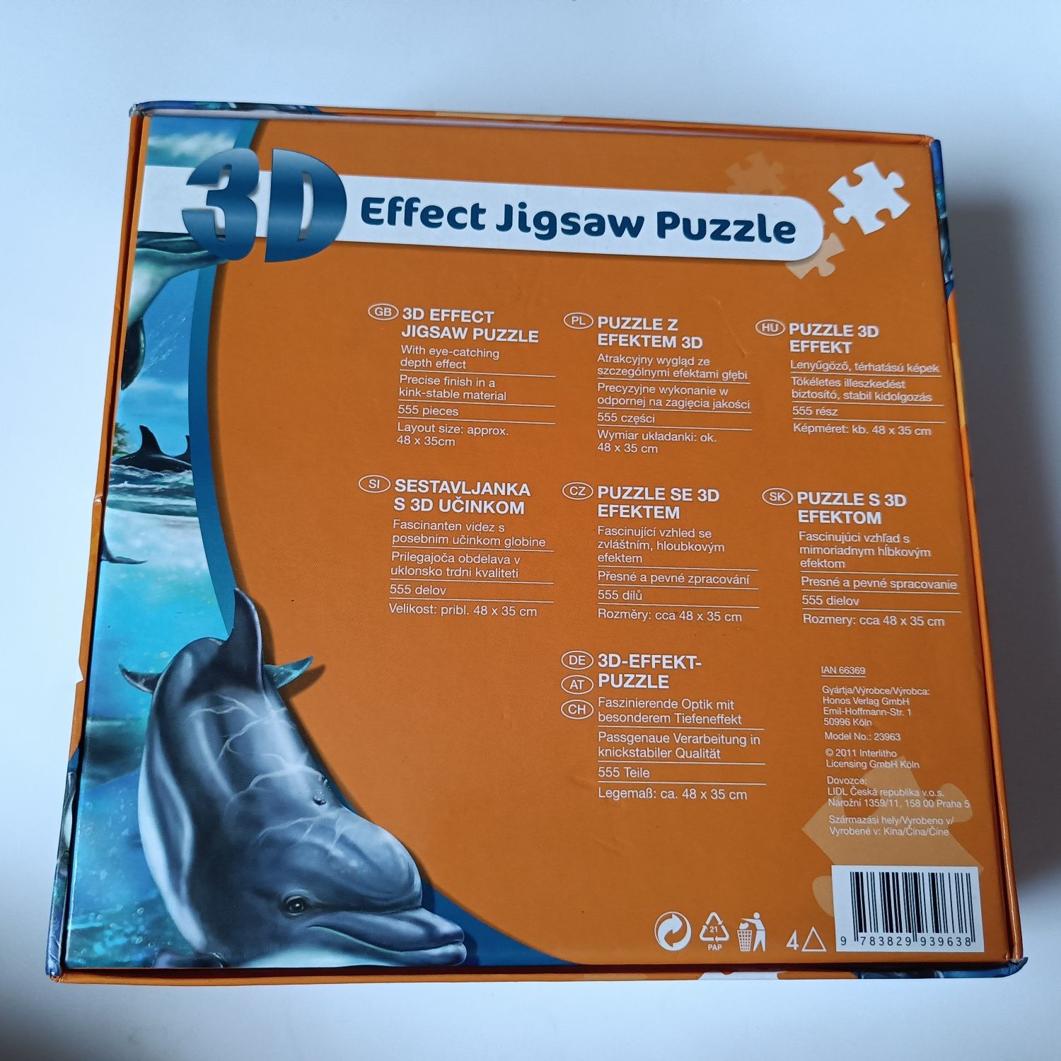 Puzzle 3D delfiny Efect Jigsaw Puzzle