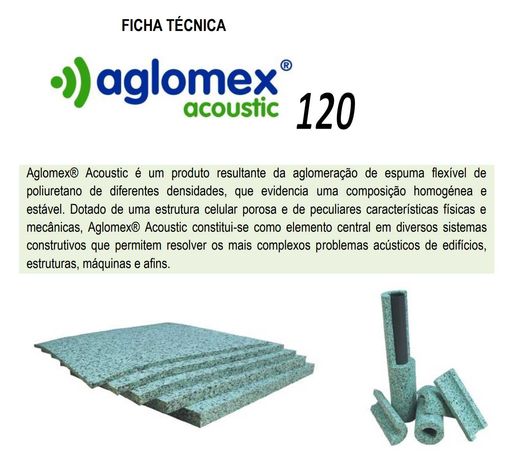 Isolamento acústico de alta densidade Aglomex® Acoustic 120