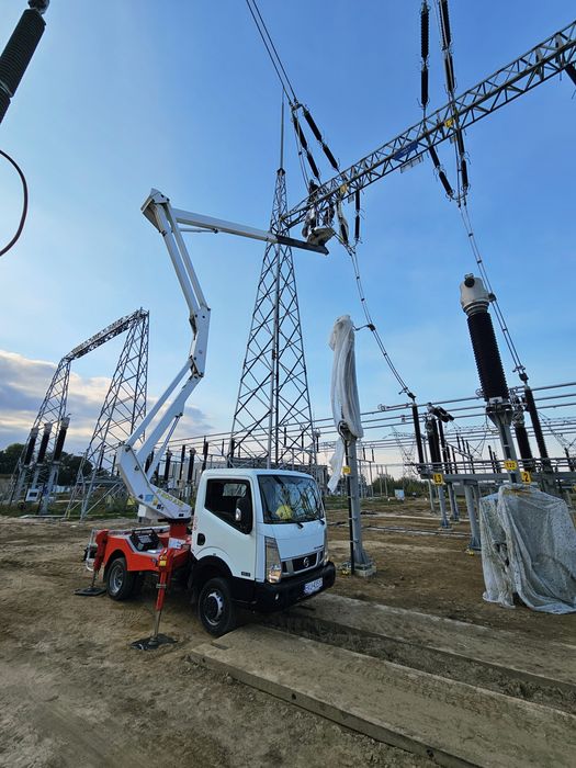 Podnośnik koszowy zwyżka na aucie 20m z operatorem WYNAJEM WYSIĘGNIK