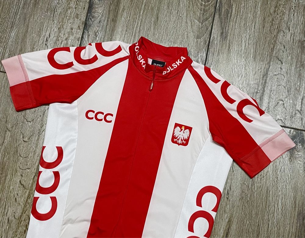 Unisex Koszulka Kolarska TEAM CCC Kadry Polski QUEST r. M