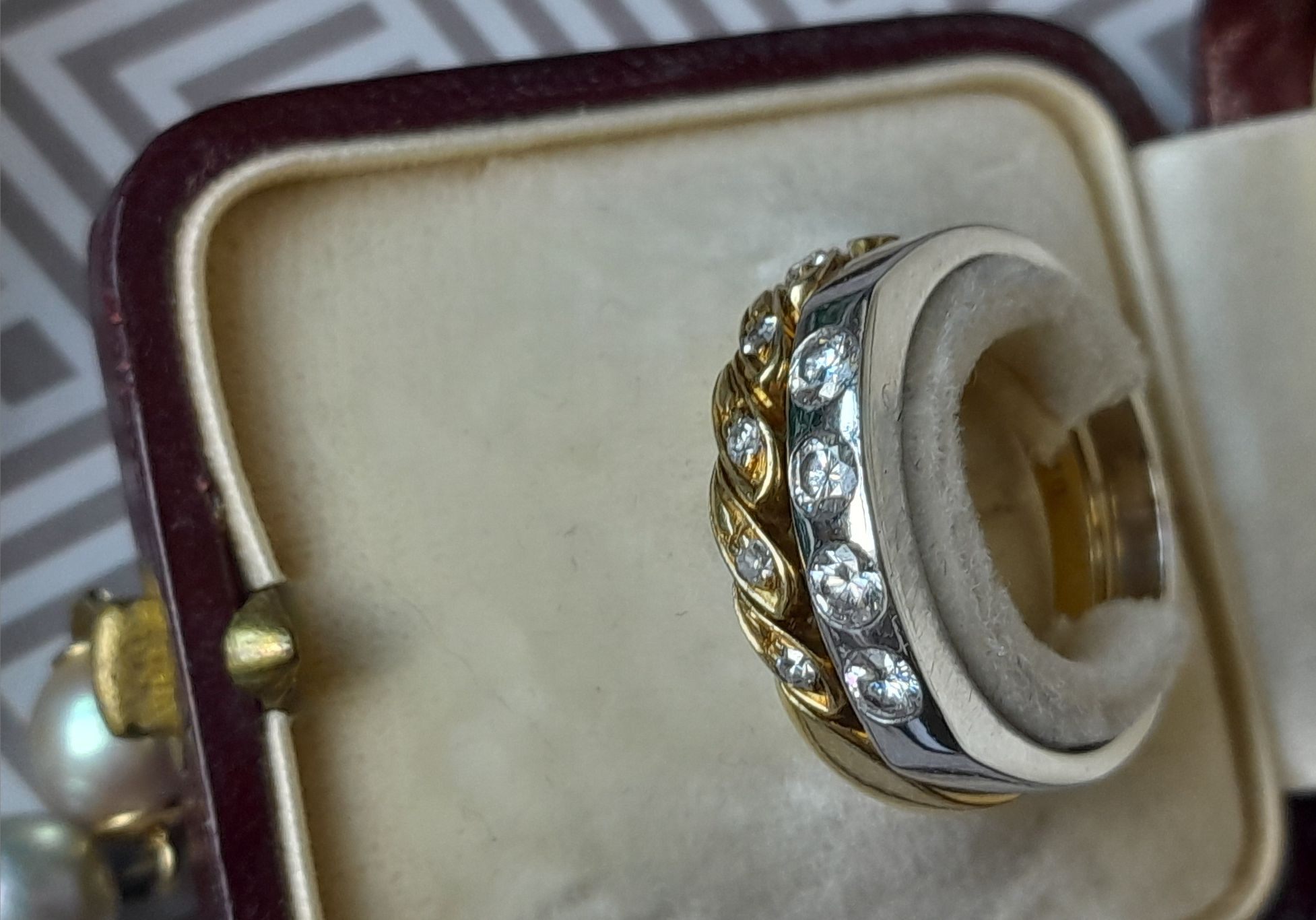 R.17 Pierścionek Obrączka Diamenty Złoto 585 Certyfikat
