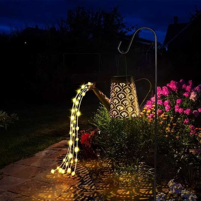Konewka solarna z lampami LED do użytku na zewnątrz - nowa