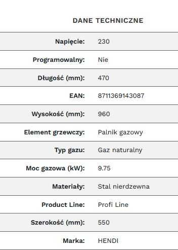 Kebab gazowy Profi Line