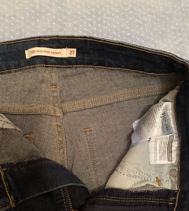 Calças de ganga levis high rise skinny 721