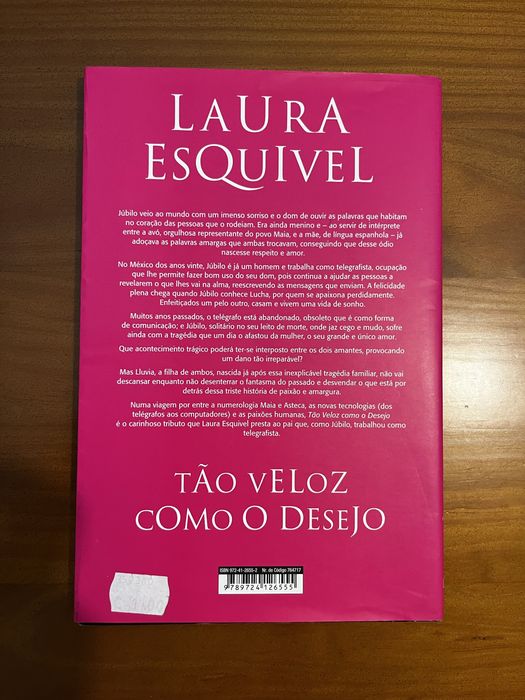 Livro Tão Veloz Como o Desejo - Laura Esquível