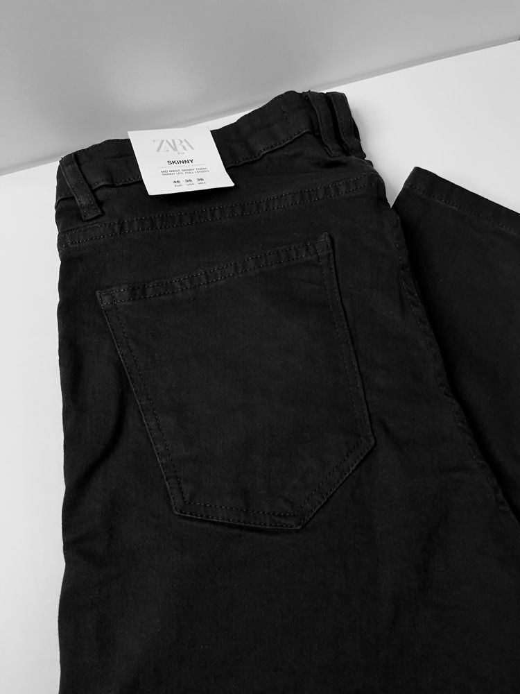 Джинси чоловічі Zara skinny (розмір 46/36) чорні нові (з бірками)