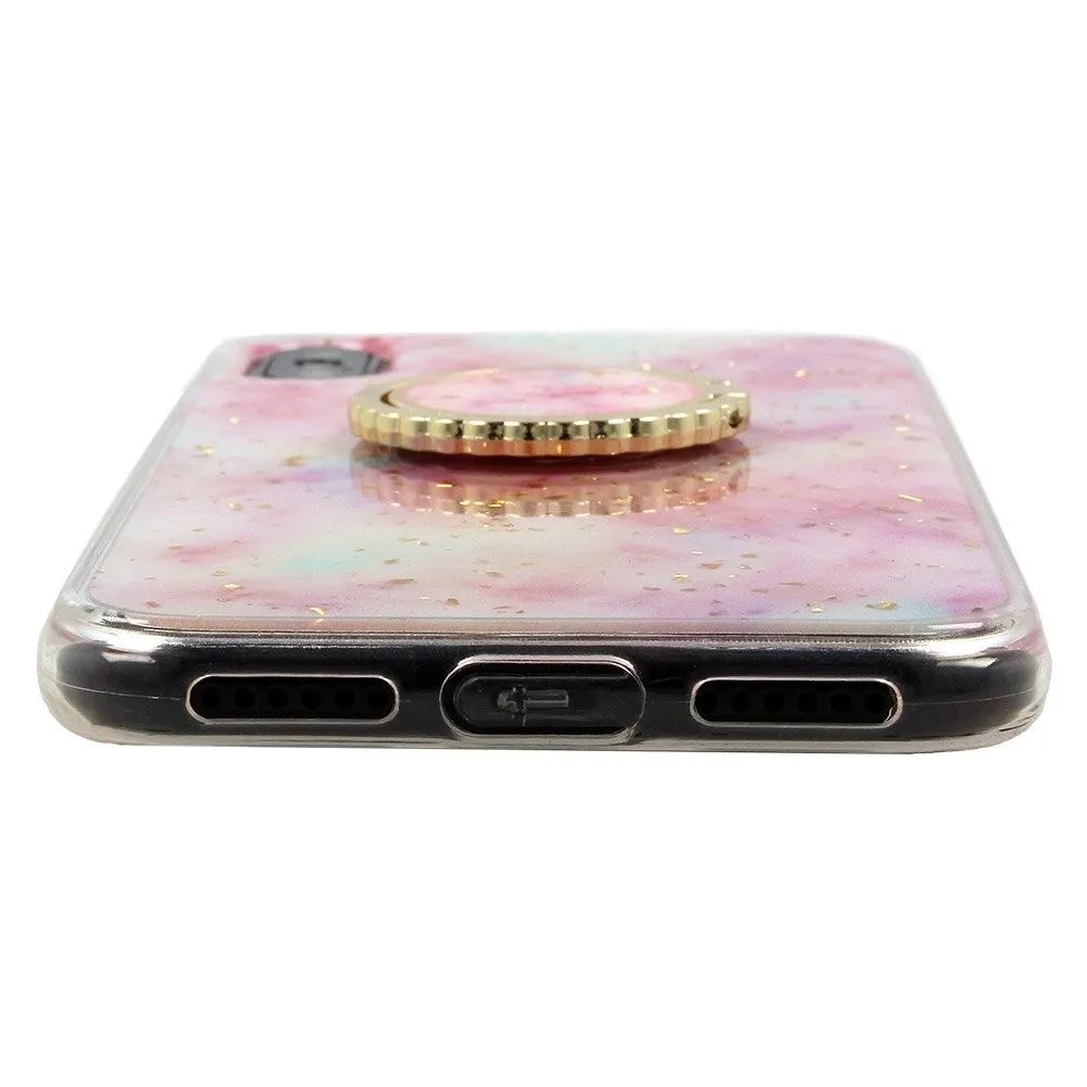 Etui Iphone X / Xs Marble Ring Jasny Róż