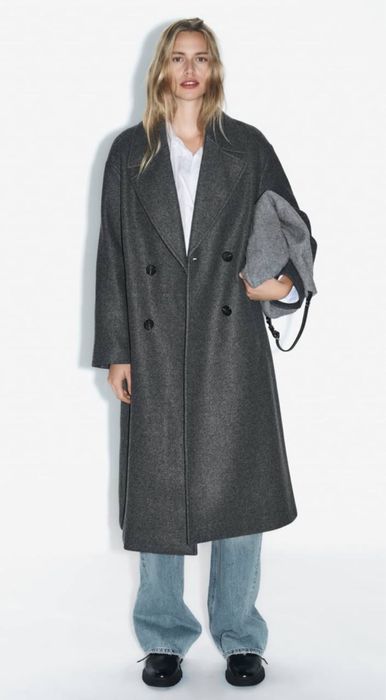 Пальто сіре Zara