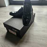 Buty skórzane, firmy Lavaggio. Kolor czarny, rozmiar 39 (26 cm)