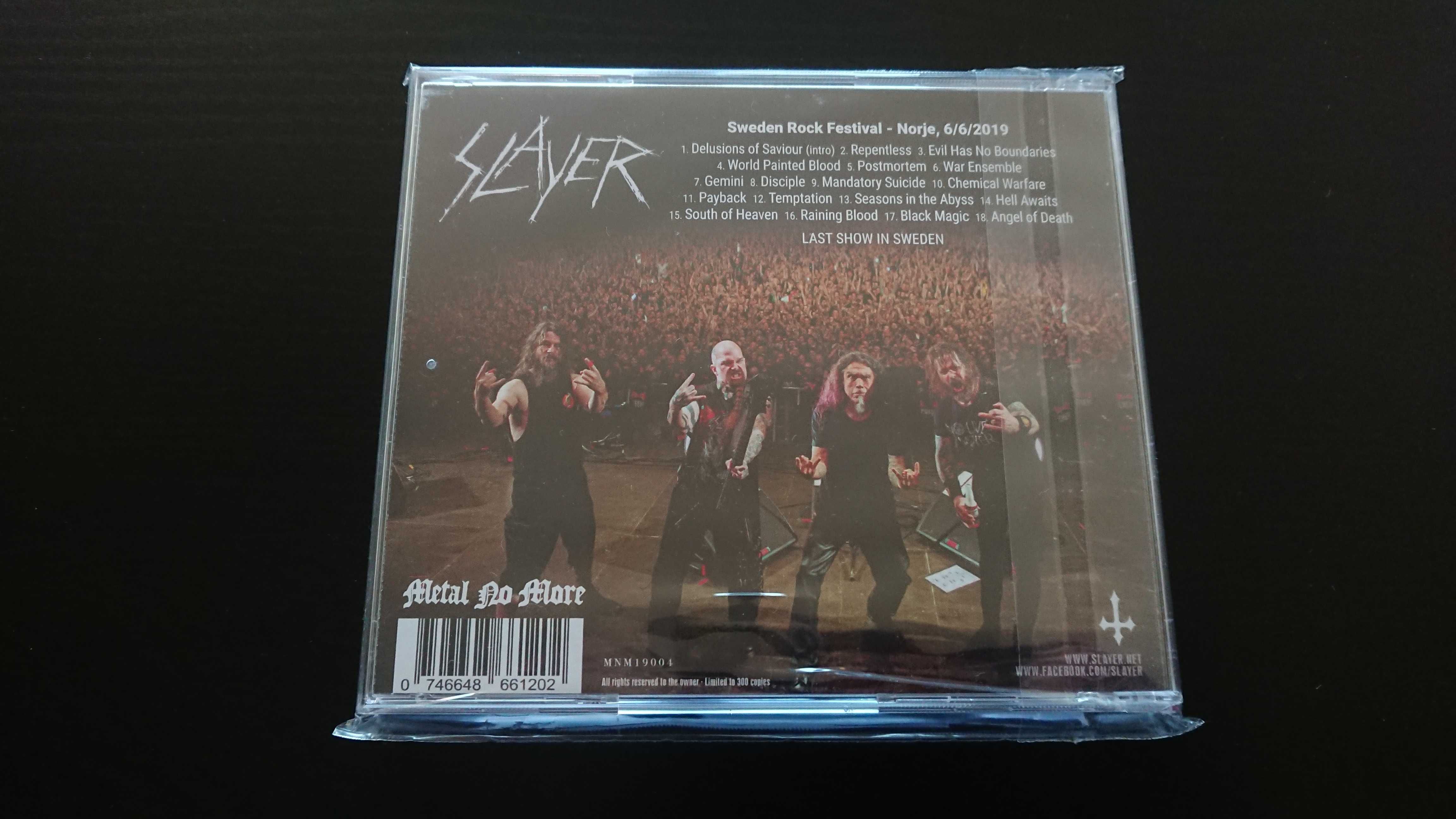 Slayer The Final Tour Sweden Rock Festival 2019 CD *NOWA* Limit 300