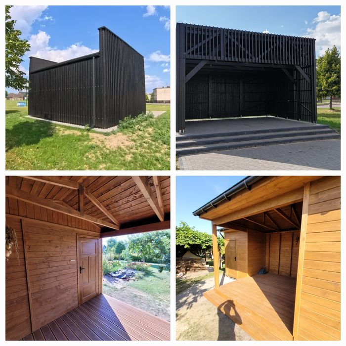 Zadaszenie tarasu altanka pergola konstrukcja drewniana