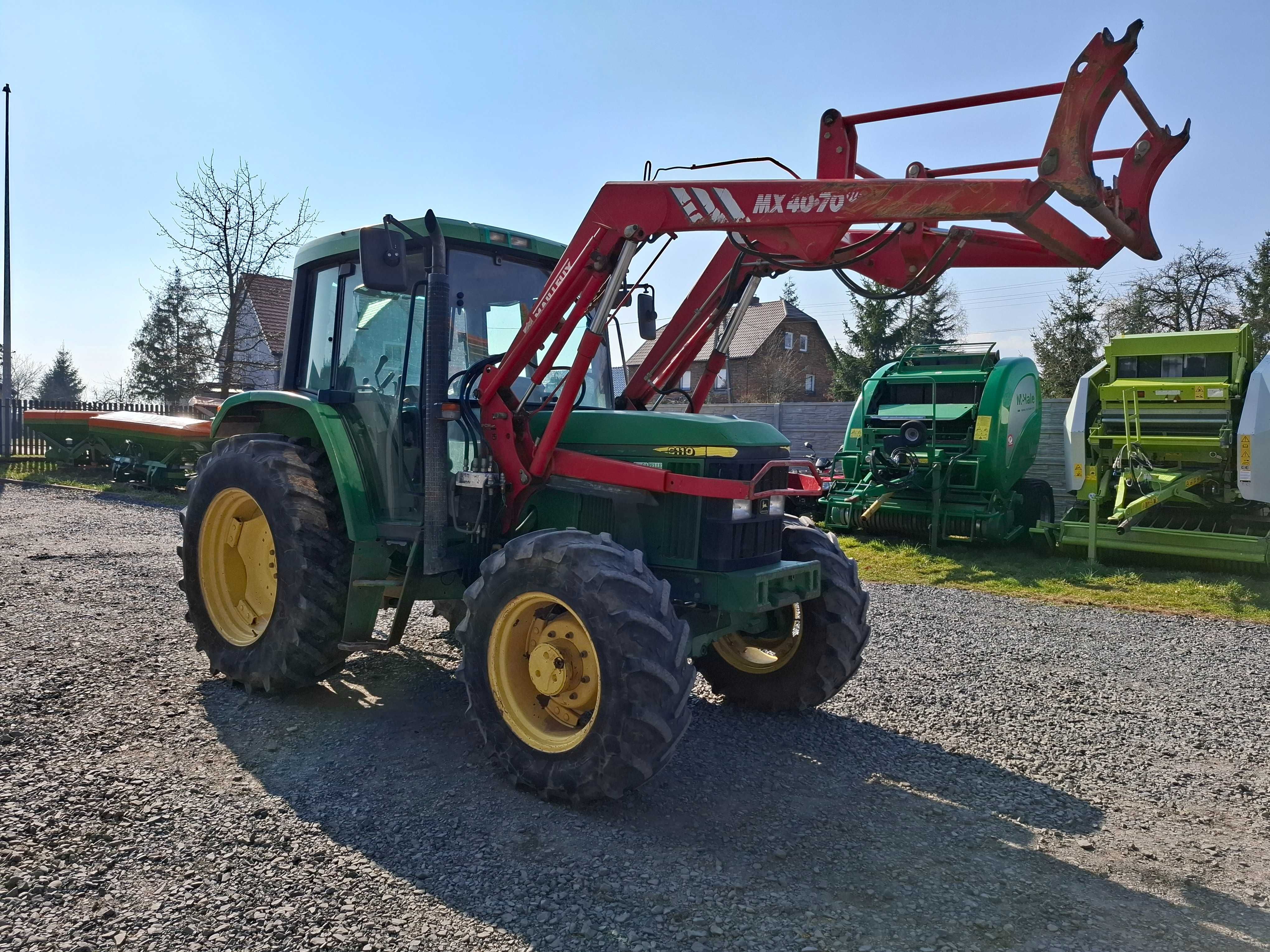 JOHN DEERE 6110, ładowacz, zaczepy