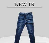 Spodnie dżinsy jeans kobiece rozmiar L 40 wysoki stan kieszenie